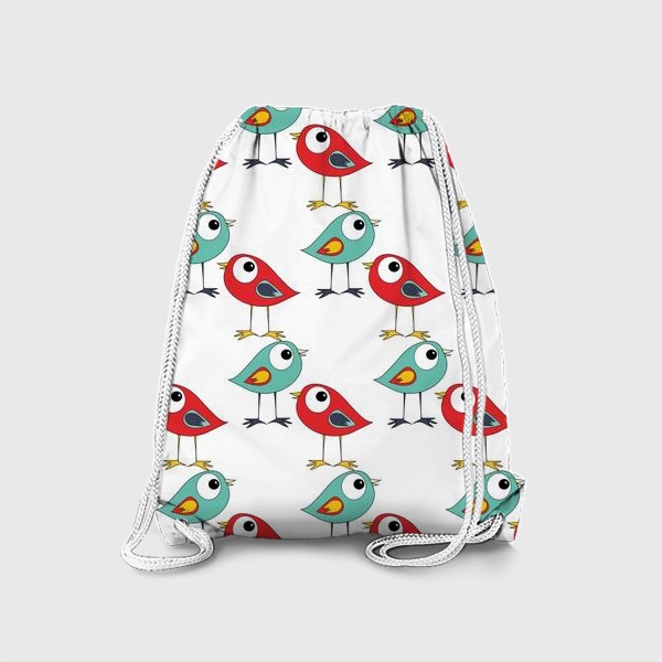 Рюкзак «Узор с разноцветными птичками»