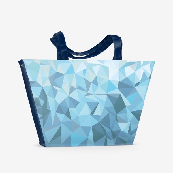 Пляжная сумка «Объемное море в стиле low poly»
