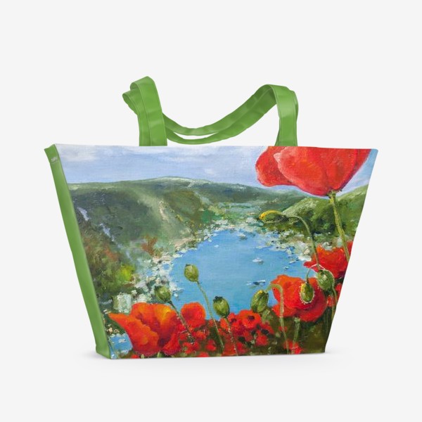 Пляжная сумка «Цветущие маки»