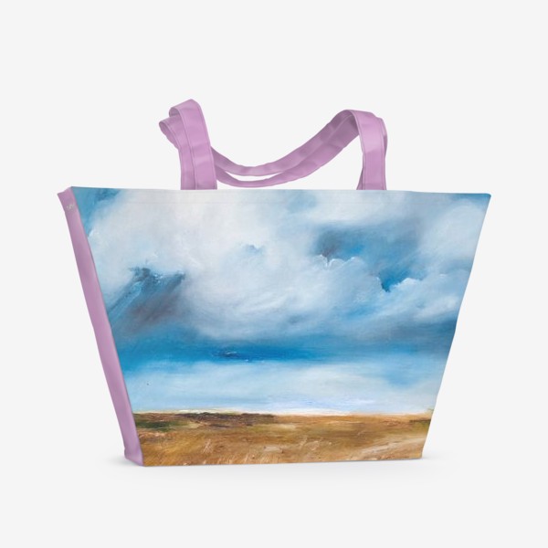 Пляжная сумка «Дождь в степи»