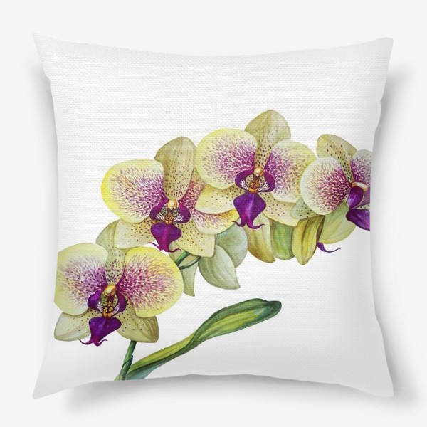 Подушка «Жёлтая орхидея»