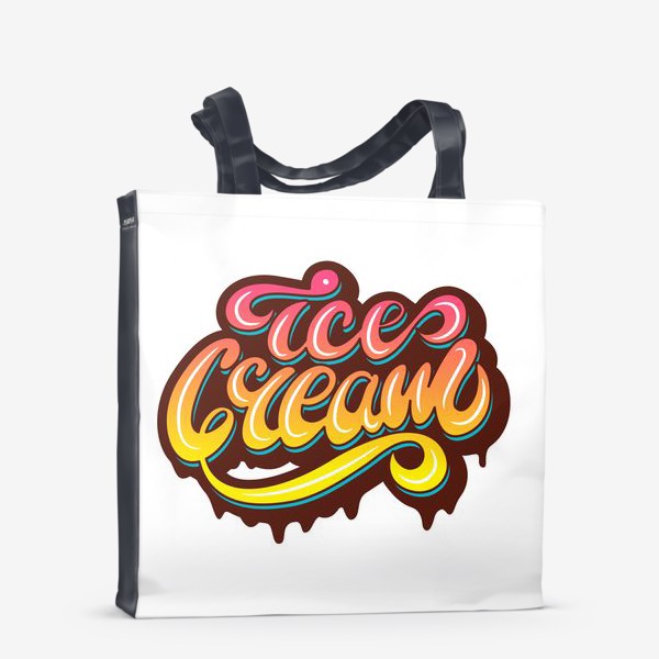 Сумка-шоппер «Ice Cream lettering design»