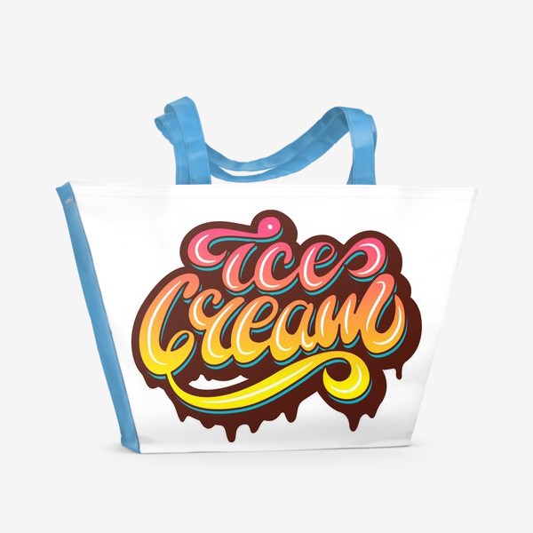 Пляжная сумка «Ice Cream lettering design»