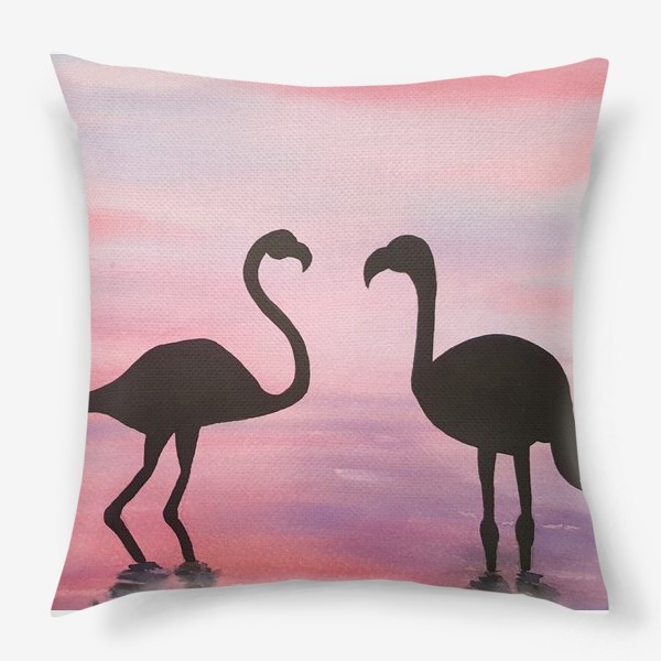Подушка «Розовые фламинго»