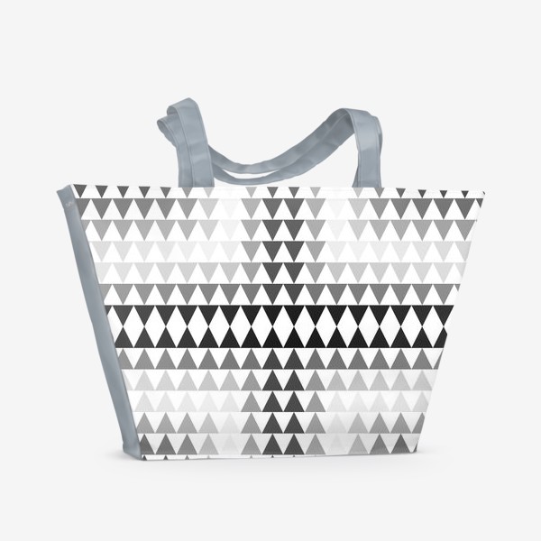 Пляжная сумка «Паттерн из черно-белых треугольников»