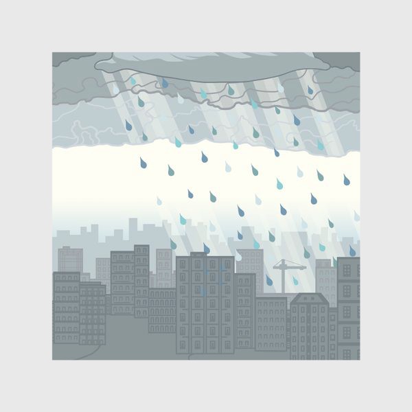 Скатерть «Дождь в городе»