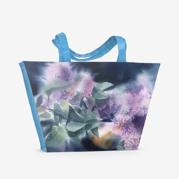 Пляжная сумка &laquo;Lilac flowers&raquo;