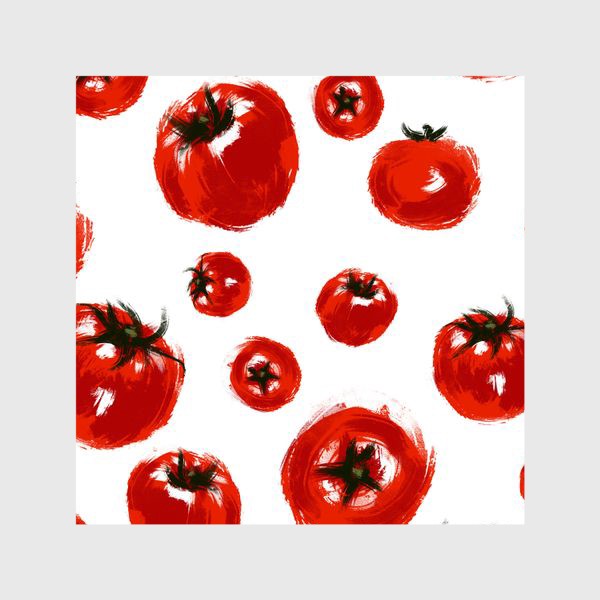 Шторы «Серия "Живописные томаты". На белом»