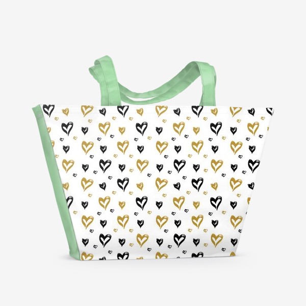 Пляжная сумка &laquo;Pattern design with hearts&raquo;