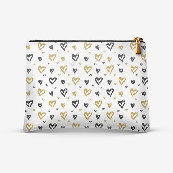 Косметичка «Pattern design with hearts»