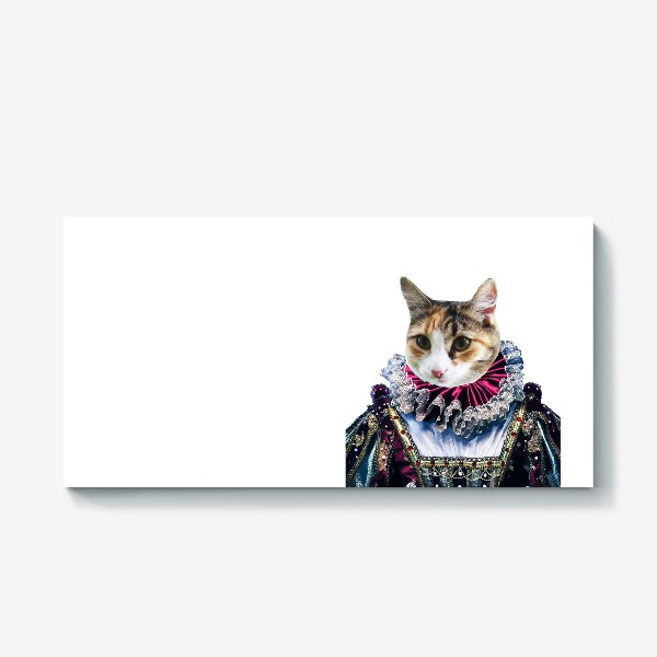Холст «Cat Царица кошка дама карты коллаж»