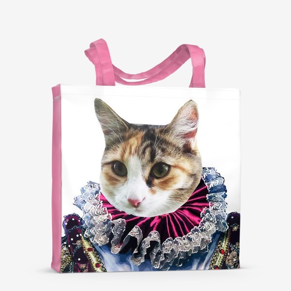 Сумка-шоппер «Cat Царица кошка дама карты коллаж»