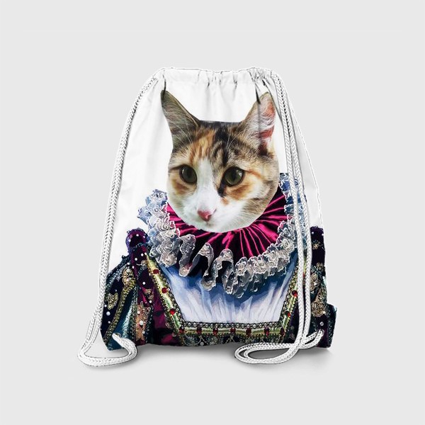 Рюкзак «Cat Царица кошка дама карты коллаж»