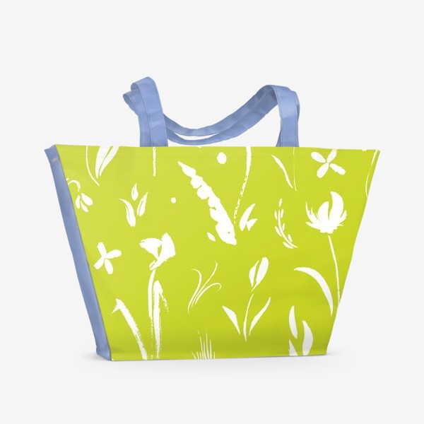 Пляжная сумка «Цветы цвета весны»
