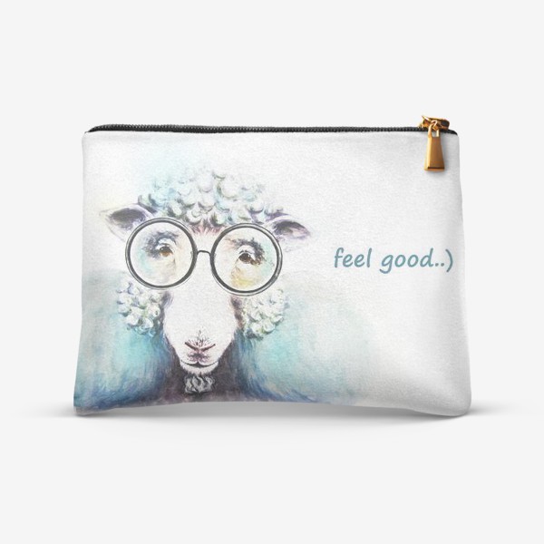 Косметичка &laquo;Модная овечка в очках "Feel good..)"&raquo;