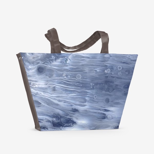 Пляжная сумка «Серо-синяя текстура акрил.»