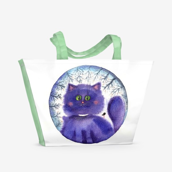 Пляжная сумка «Чернильный кот»