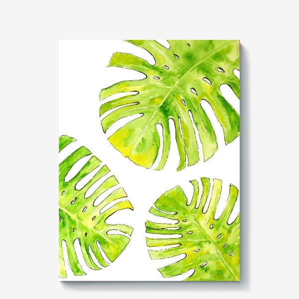 Холст &laquo;Тропические Листья монстеры. Ботанический скетч&raquo;