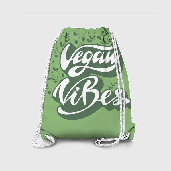 Рюкзак «Vegan vibes lettering design»