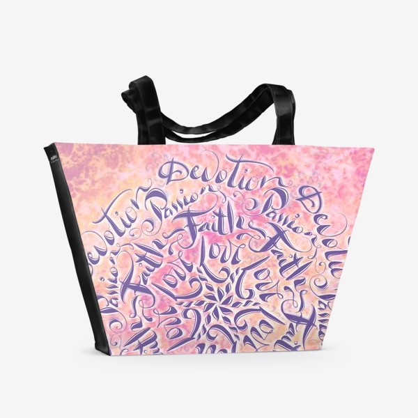 Пляжная сумка «Мандала и каллиграфия о самом важном»