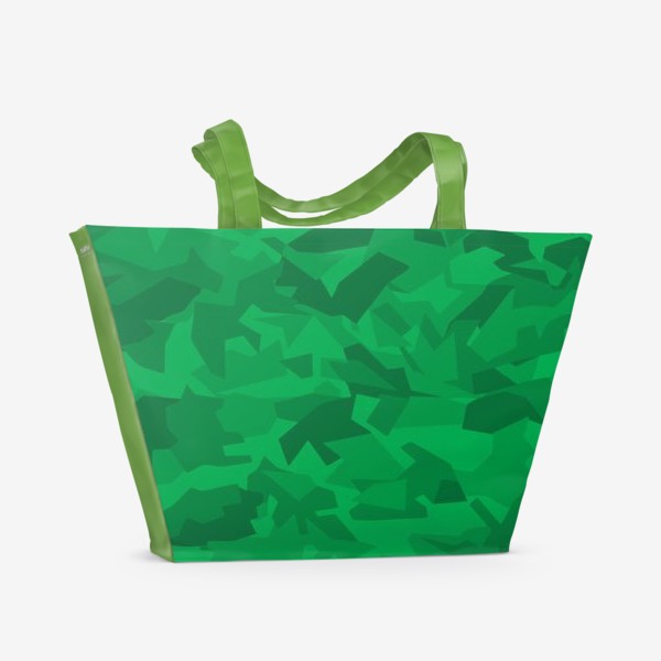 Пляжная сумка «Камуфляж зеленый хаки паттерн»