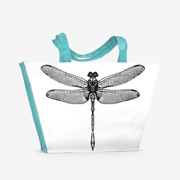 Пляжная сумка «Графичная стрекоза»