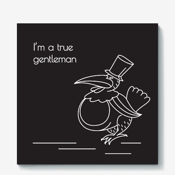 Холст «Настоящий джентельмен»