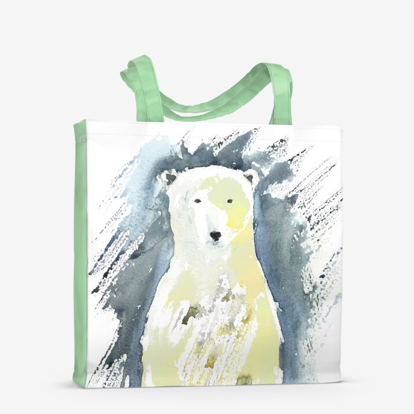 Сумка-шоппер «Белый медведь. Акварельная серия животных»