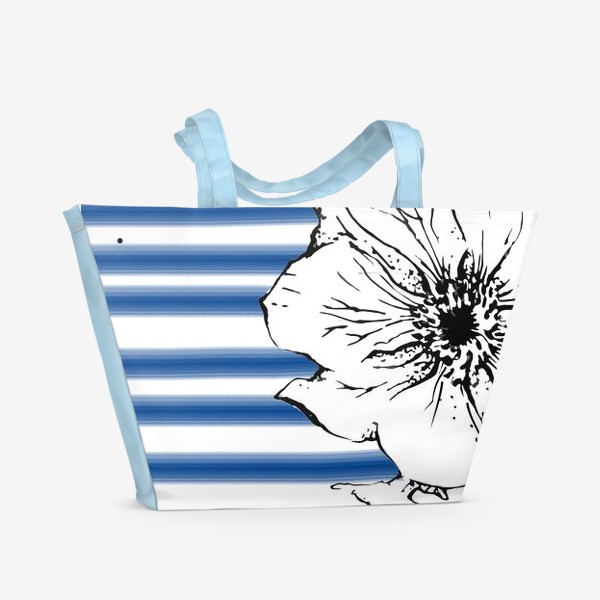 Пляжная сумка «Анемон графика»