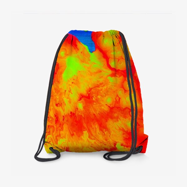 Рюкзак «Огненная неоновая абстракция»