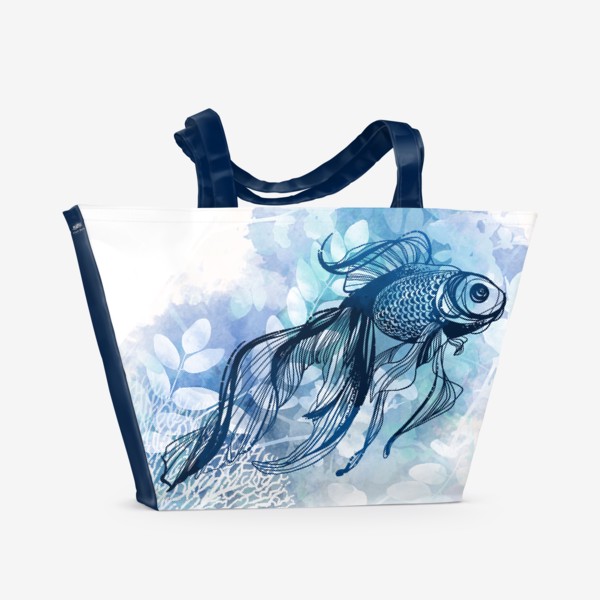 Пляжная сумка &laquo;рыба в аквариуме&raquo;