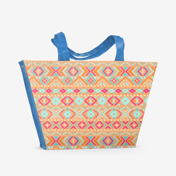 Пляжная сумка &laquo;Декоративный орнамент в мексиканском стиле. &raquo;
