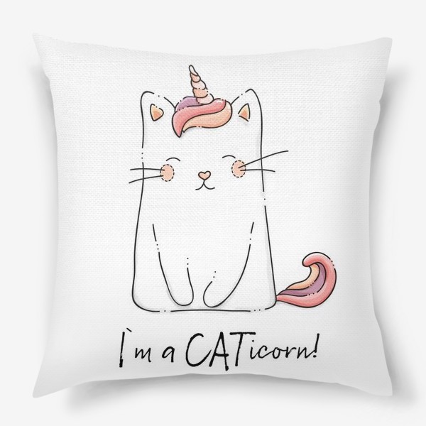 Подушка «Кот единорог»