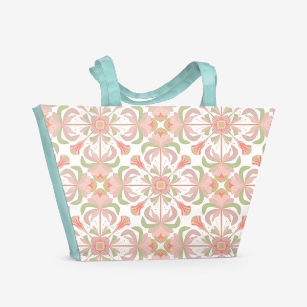 Пляжная сумка «Цветочный орнамент 4»