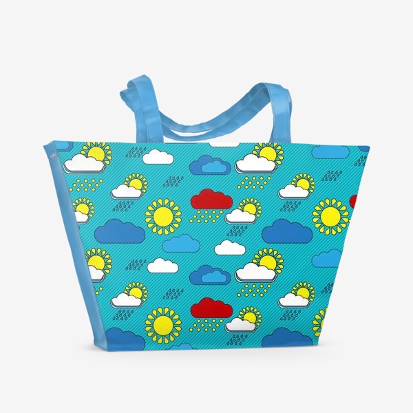 Пляжная сумка &laquo;Дождь и солнце в стиле баухаус&raquo;
