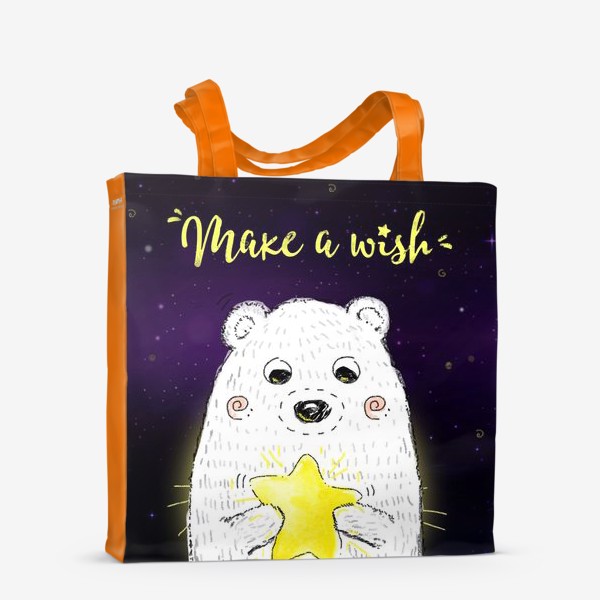 Сумка-шоппер «Мишка "Make a wish"»