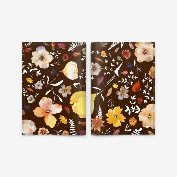 Обложка для паспорта «Осенние цветы»