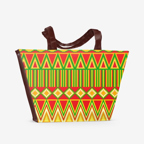 Пляжная сумка «Этнический красный»