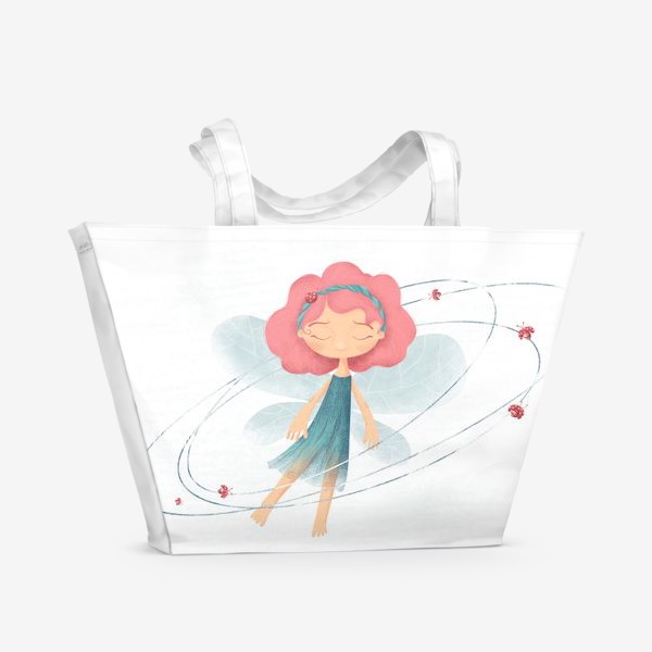 Пляжная сумка «Маленькая принцесса жуков и бабочек»