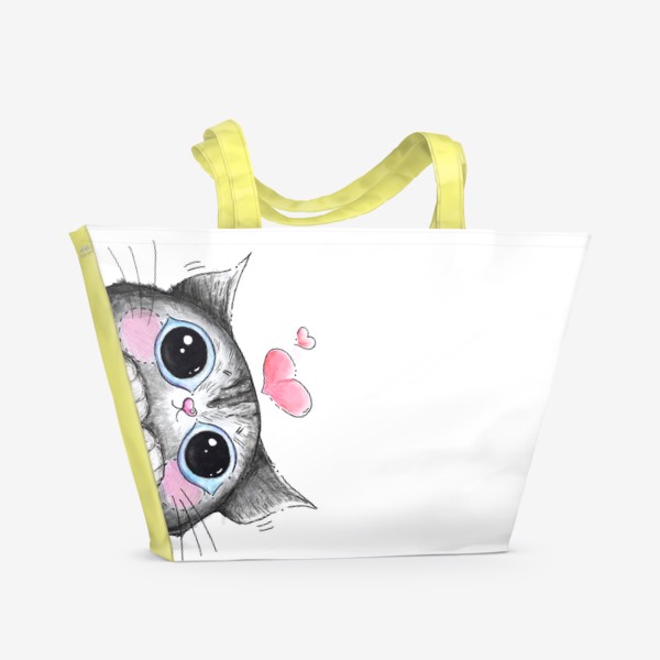 Пляжная сумка «Карандашный кот Боська»
