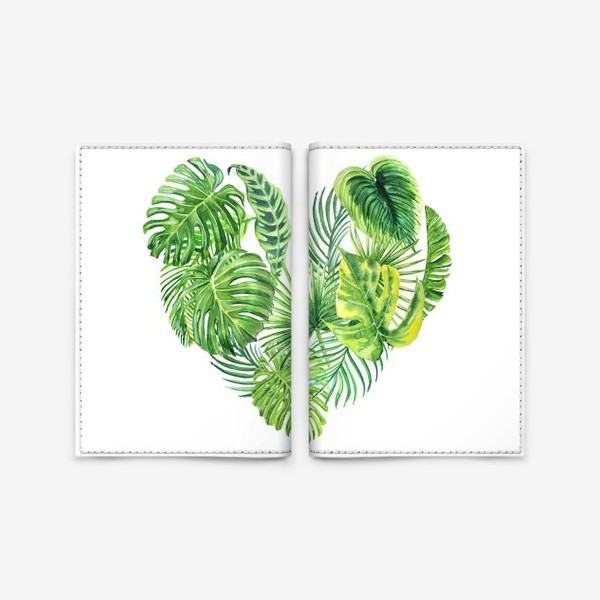 Обложка для паспорта «Тропическое сердце»