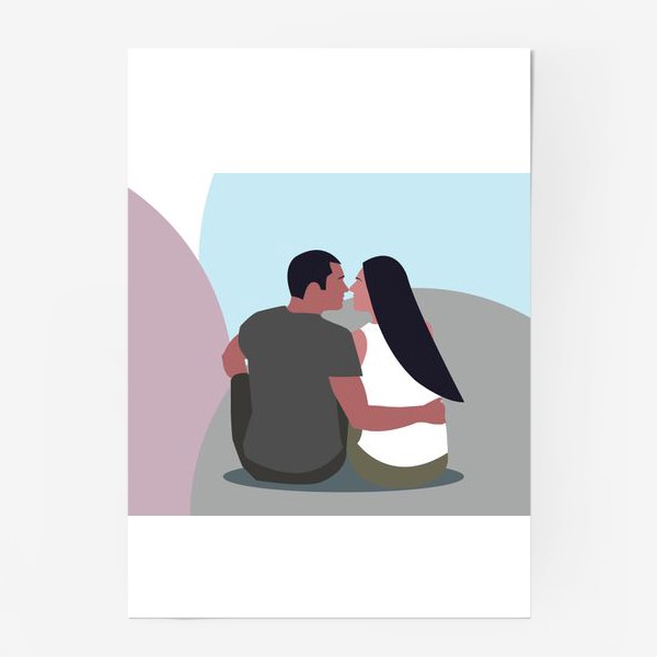 Постер «Поцелуй влюбленных»