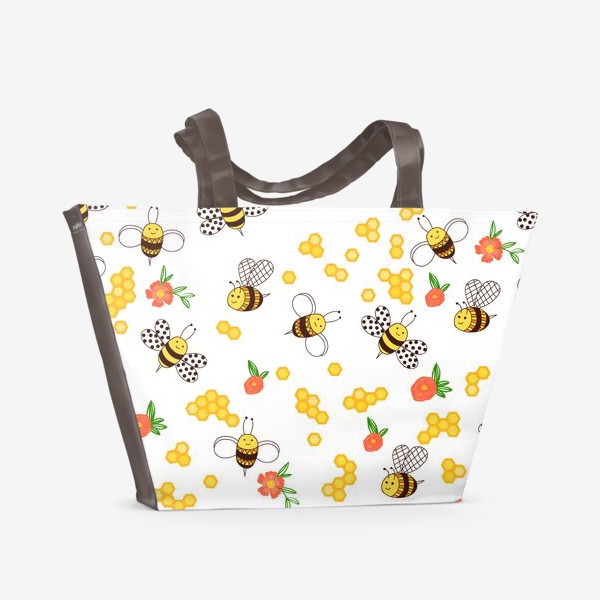 Пляжная сумка «Пчелки ищут цветочки»