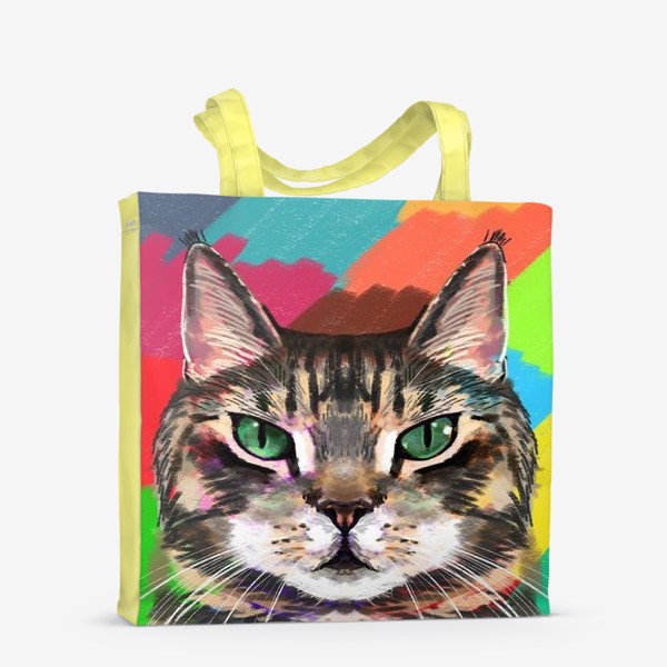 Сумка-шоппер «Кот с изумрудными глазами»