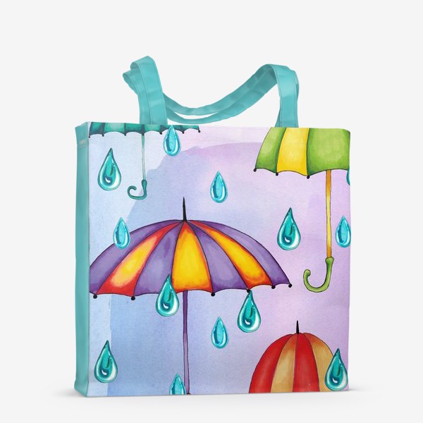 Сумка-шоппер «Разноцветные зонтики»