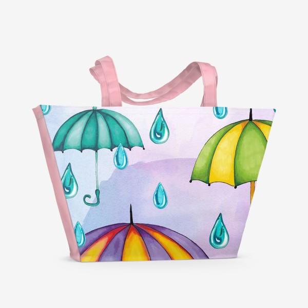 Пляжная сумка «Разноцветные зонтики»
