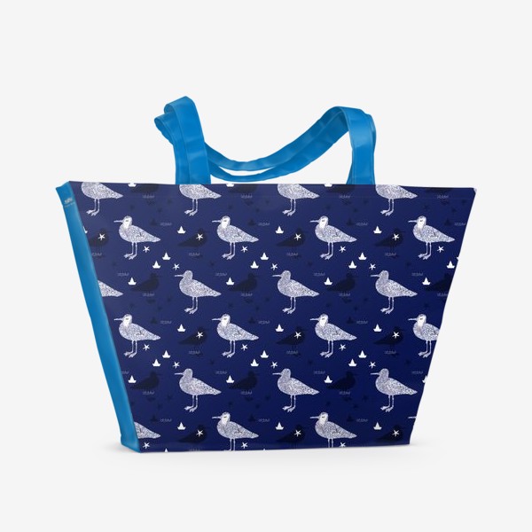 Пляжная сумка «Мраморные чайки»