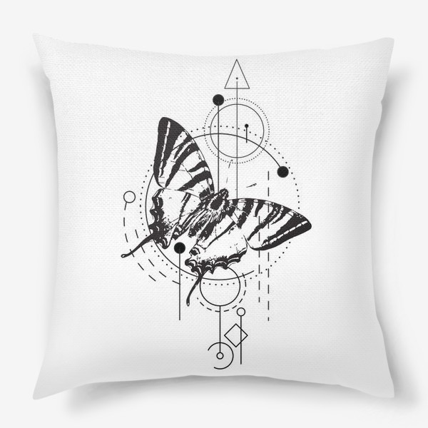 Подушка «Butterfly abstract geometry»