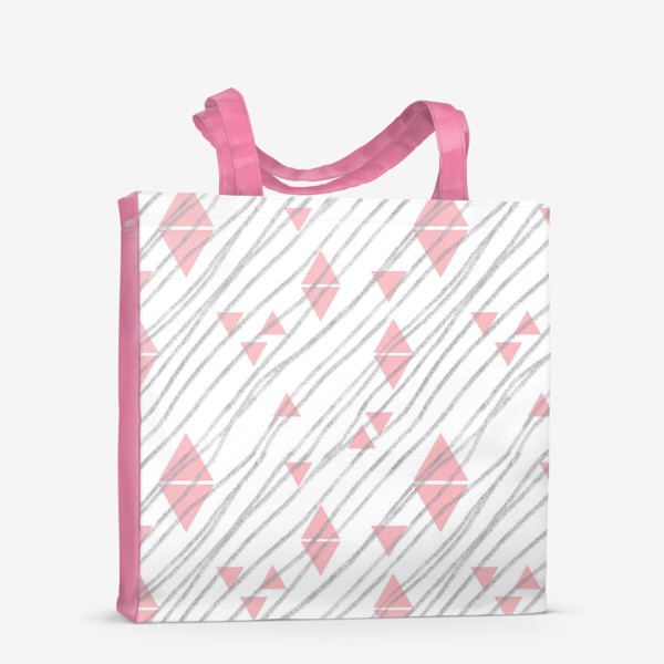 Сумка-шоппер «Розовые треугольники»
