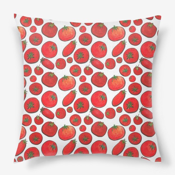 Подушка «Паттерн урожай томатов»